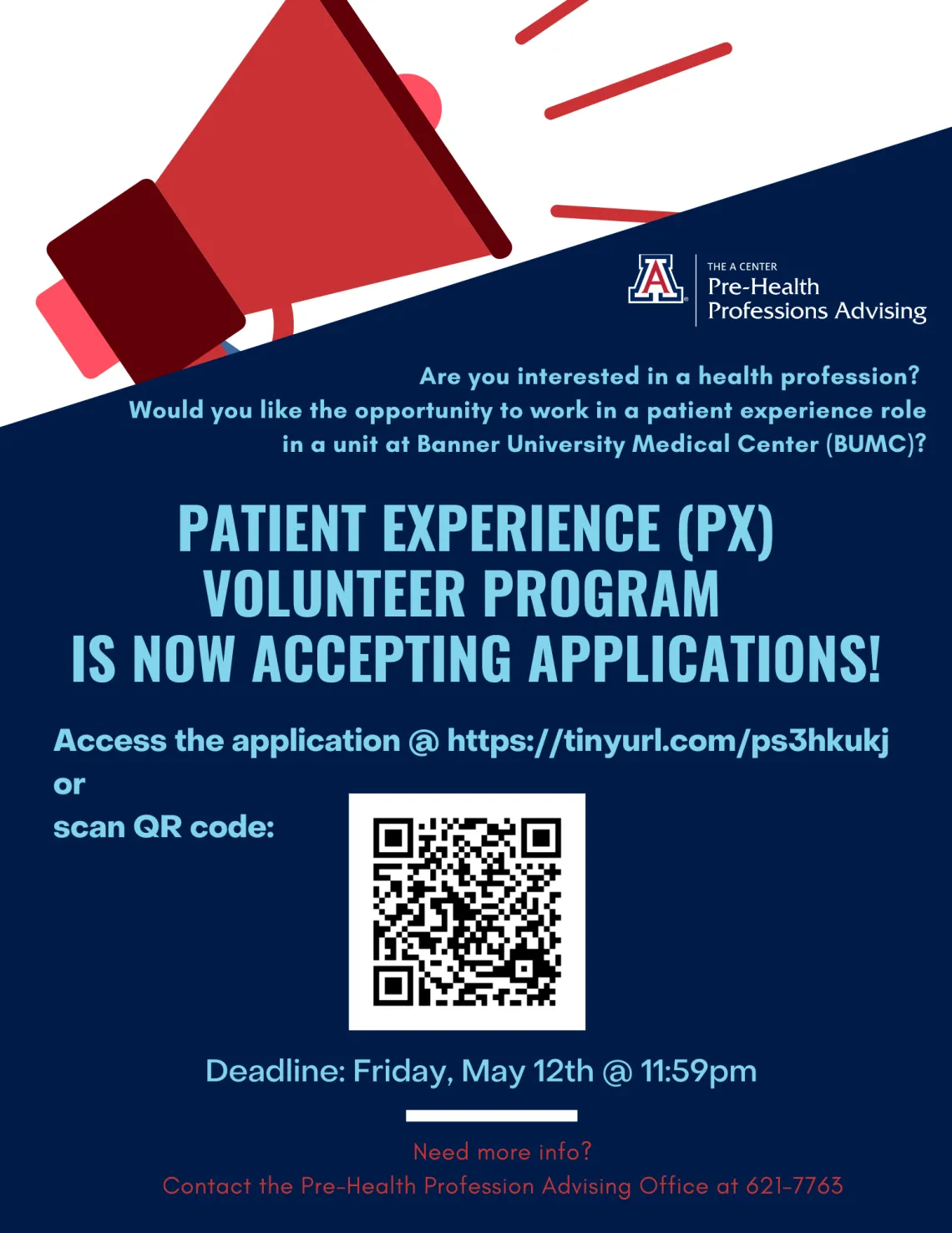 Information about applying to the PX volunteer program